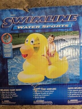 New SWIMLINE Giant Inflatable Duck Ride-On Pool Float